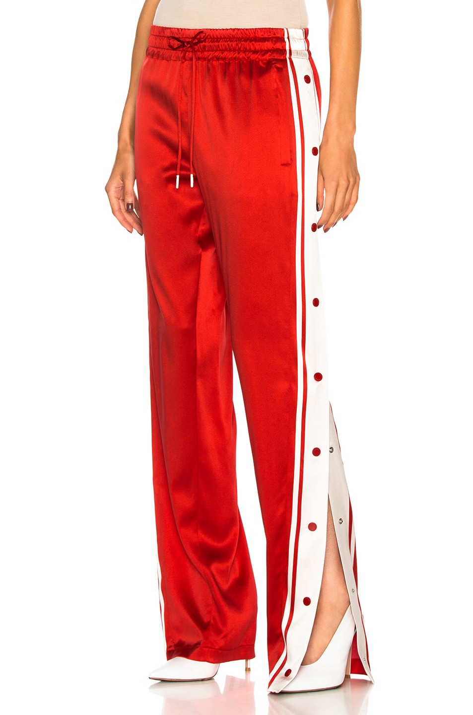 Image 1 of Monse Side Snap Track Pant in Red & White
