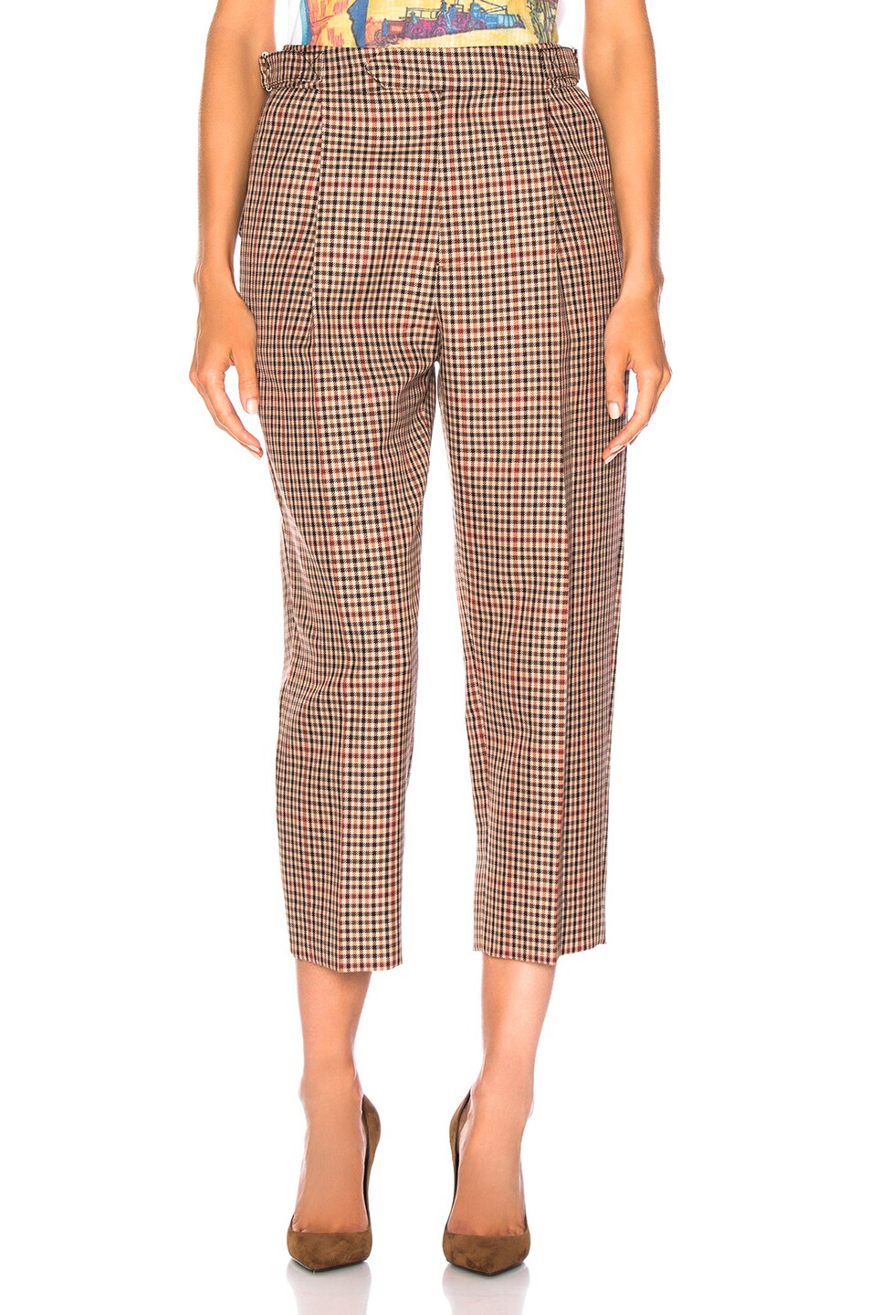 Image 1 of Monse Pleated Trouser Pant in Plaid