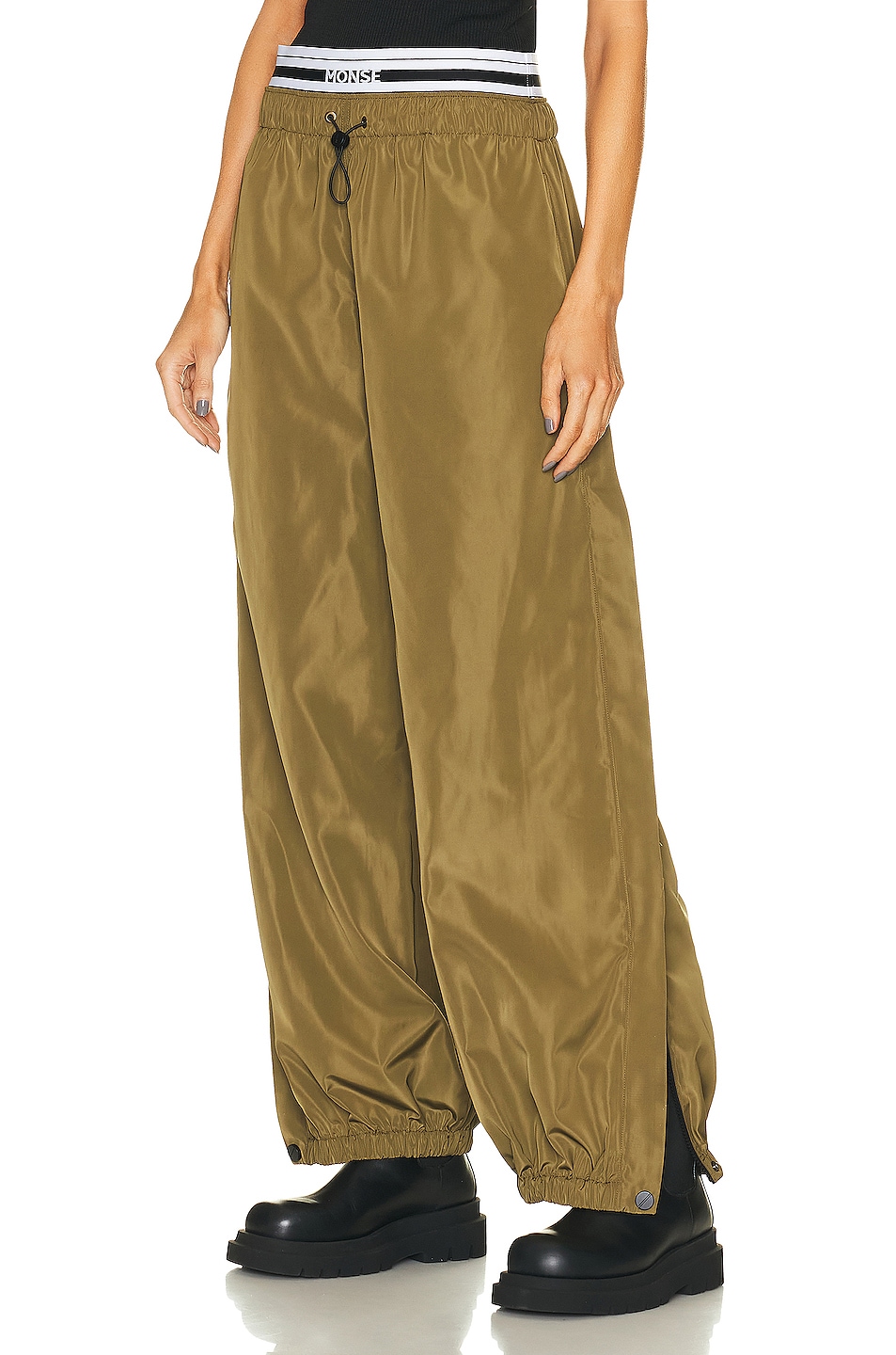 Image 1 of Monse Double Waistband Track Pant in Olive