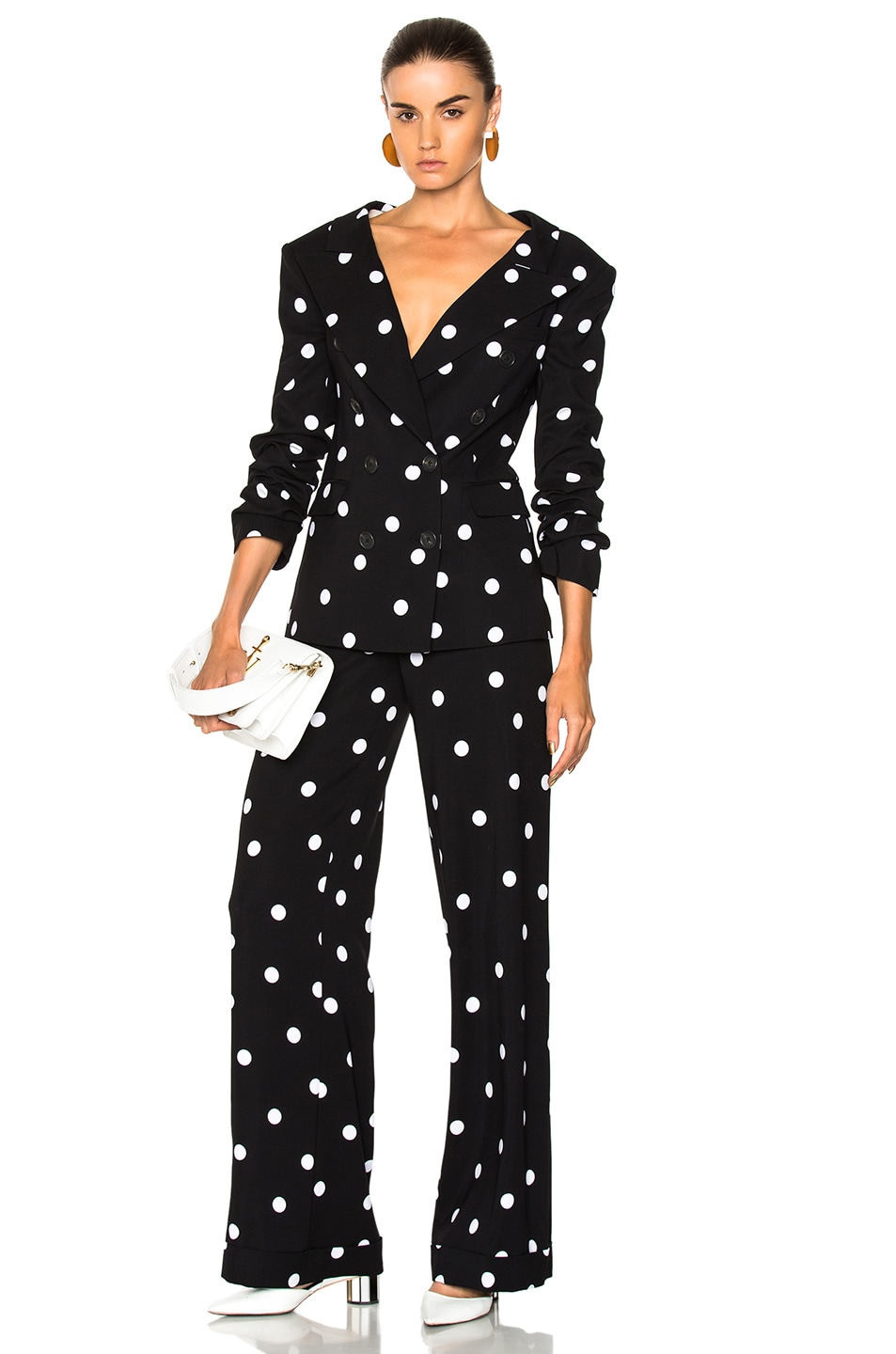 polka dot stretch pants