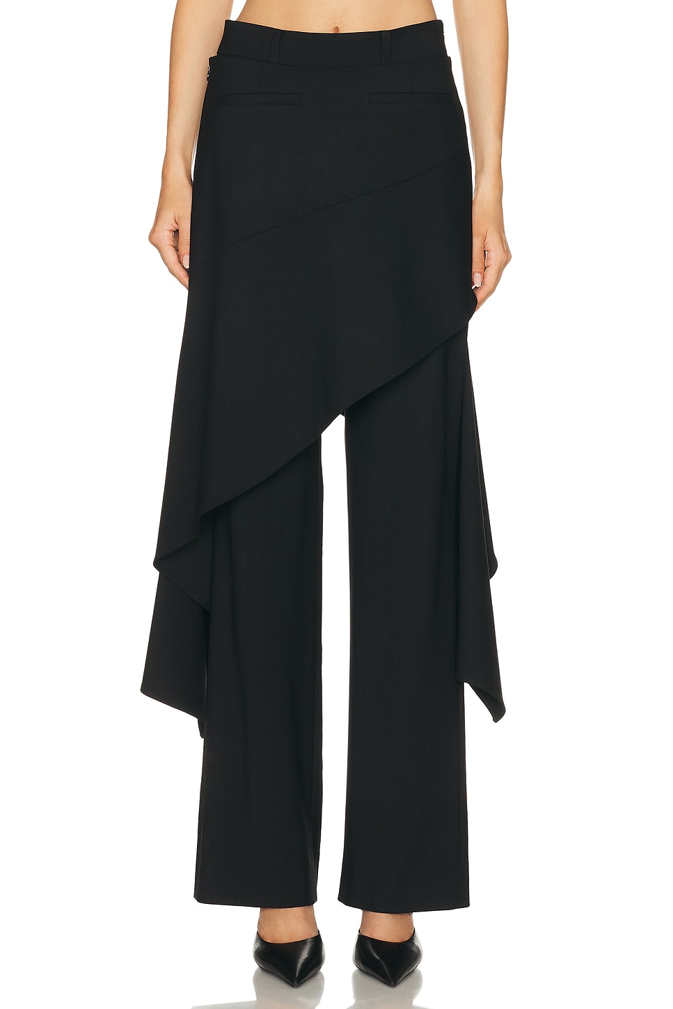 Image 1 of Monse Deconstructed Tailored Skirt Trouser in Black