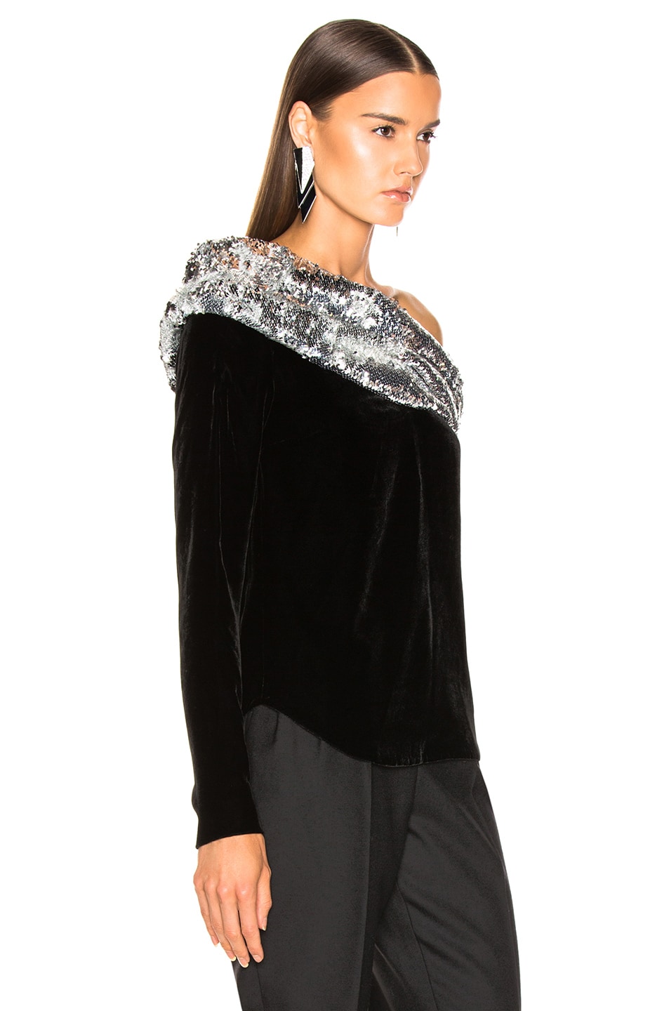 Monse Embroidered Top in Black | FWRD