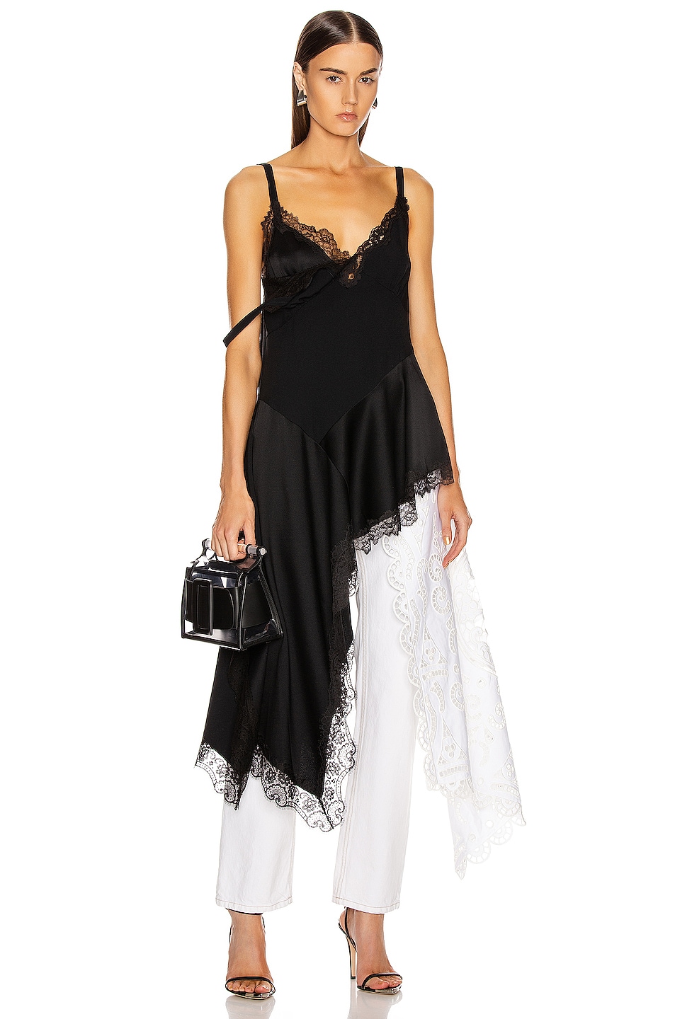 Image 1 of Monse Negligee Lace Top in Black
