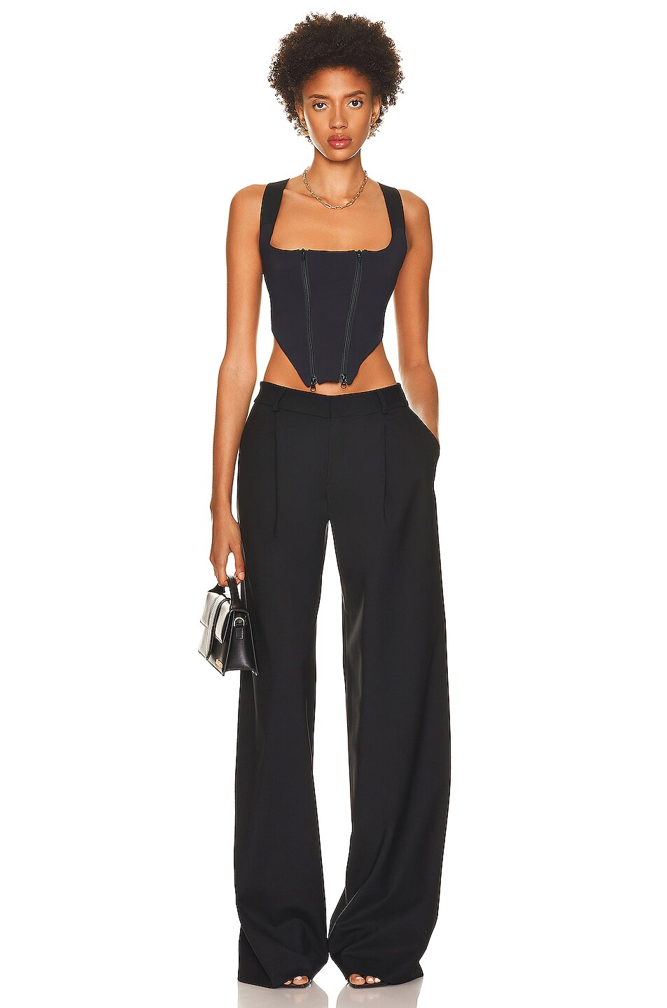 Monse Scuba Bustier Top in Black | FWRD