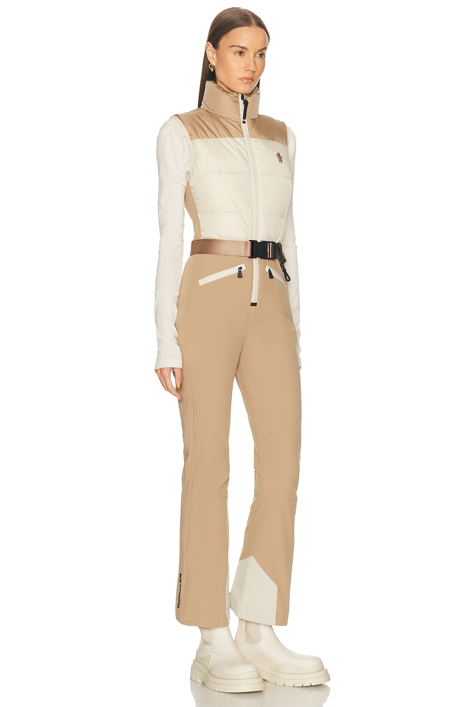 Moncler Ski Suit In Gray