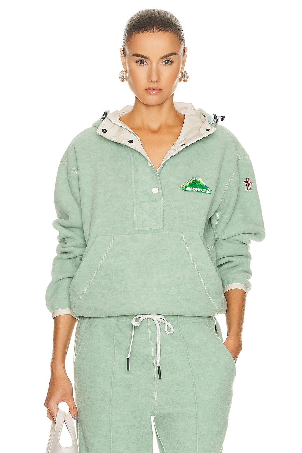 Image 1 of Moncler Grenoble Hoodie Sweater in Green