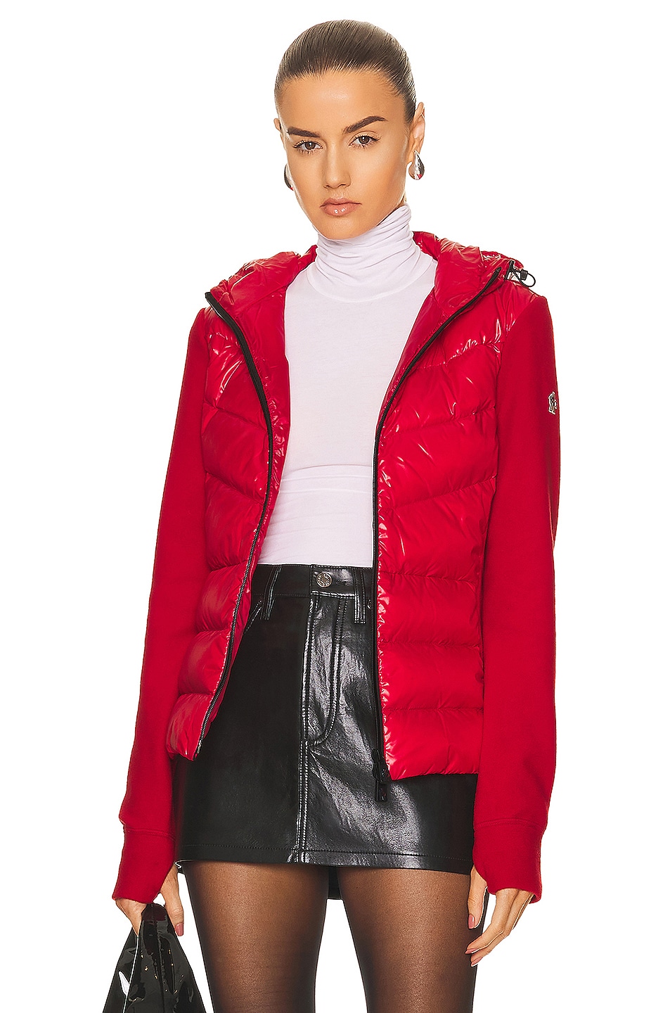 Image 1 of Moncler Grenoble Zip Up Cardigan in Red