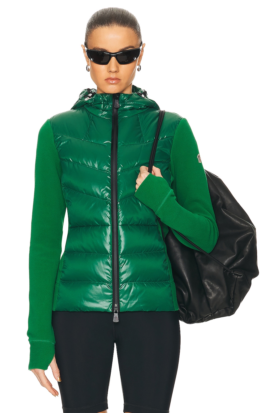 Image 1 of Moncler Grenoble Zip Up Cardigan in Green