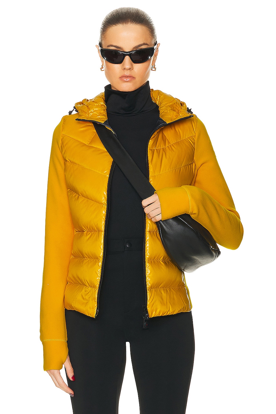 Image 1 of Moncler Grenoble Zip Up Cardigan in Yellow