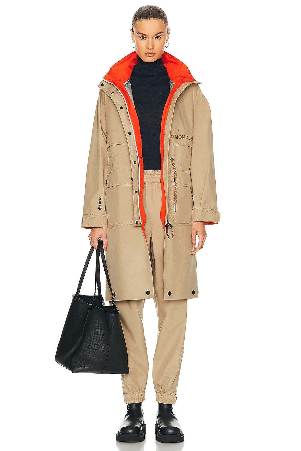 Image 1 of Moncler Grenoble Seigne Long Parka in Tan