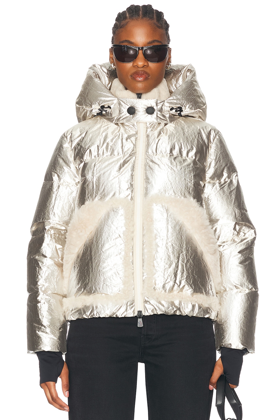 Shop Moncler Trevelin Bomber Jacket In Silver