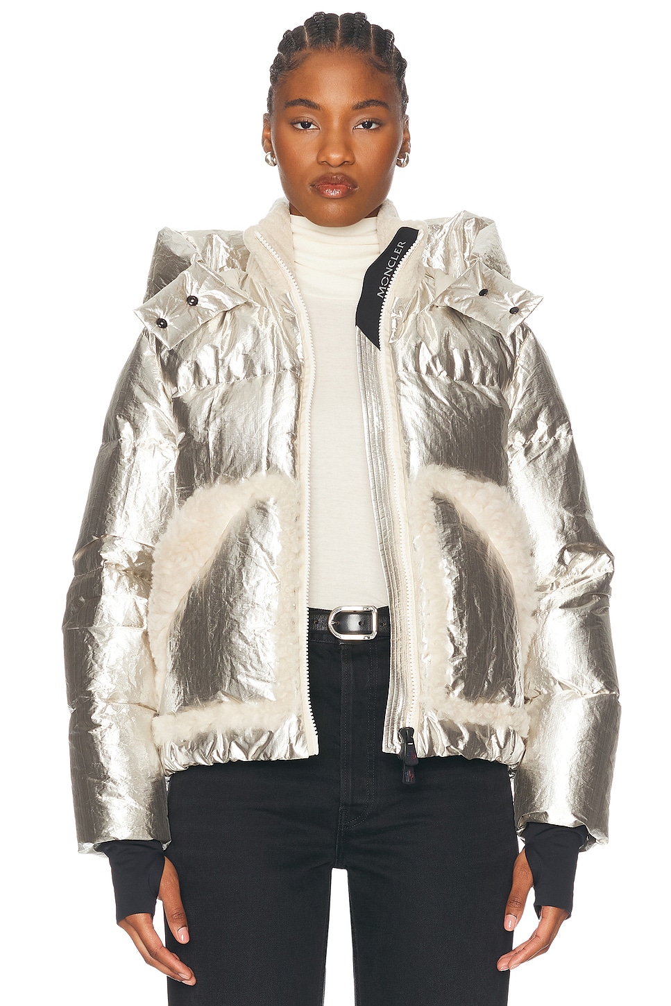 Shop Moncler Trevelin Bomber Jacket In Silver