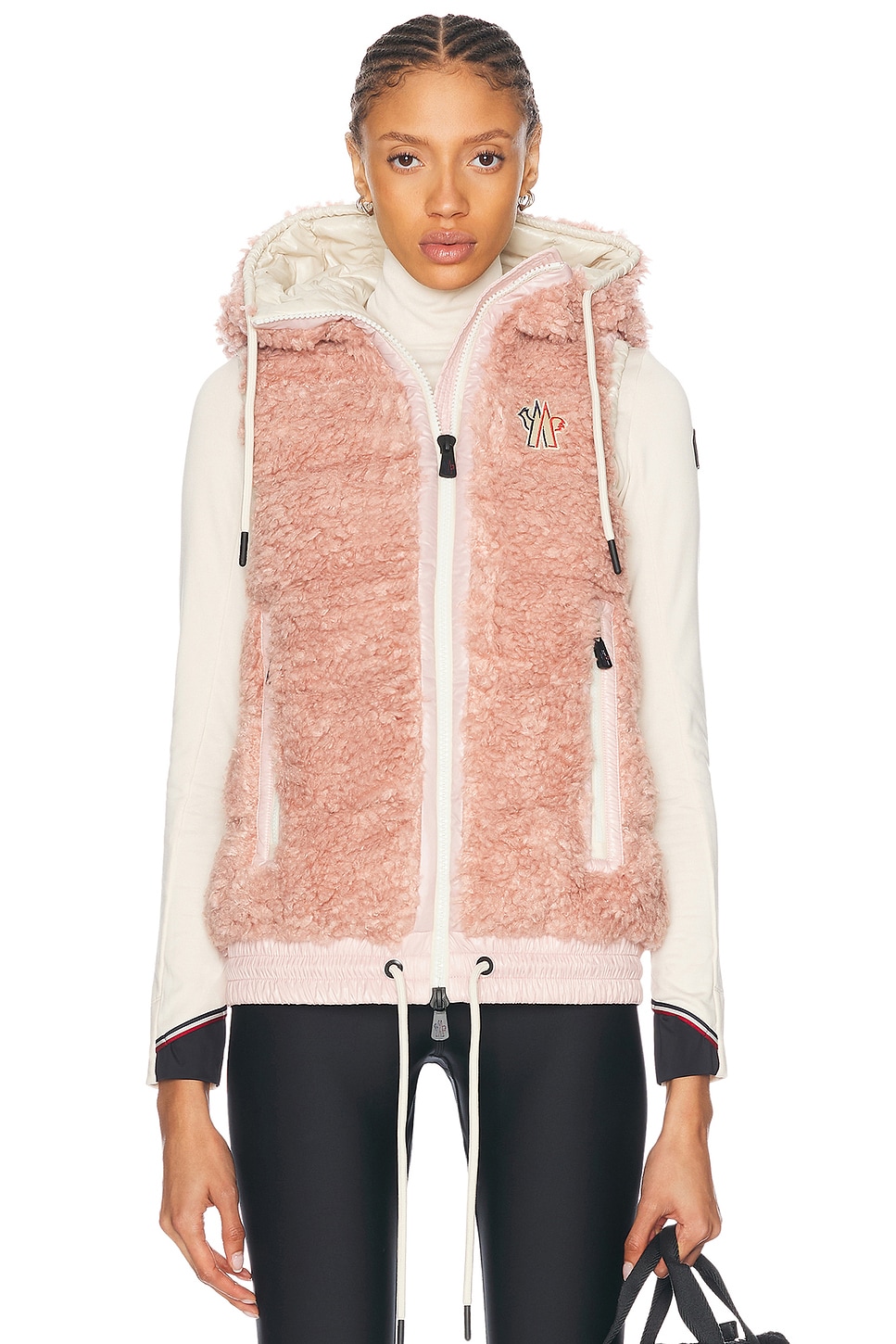 Shop Moncler Vest In Pink