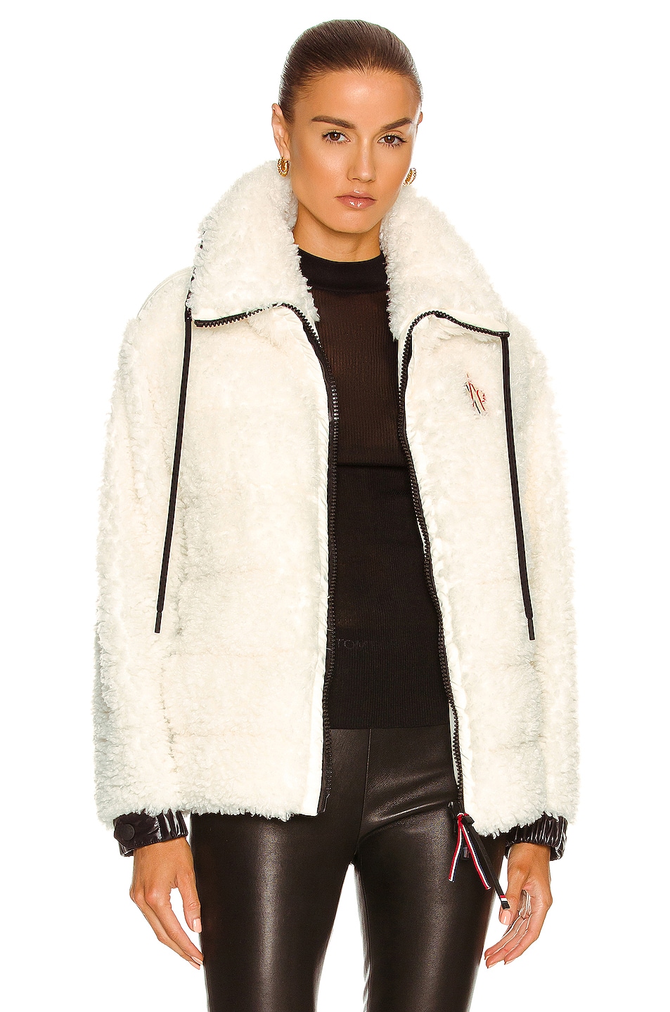 Image 1 of Moncler Grenoble Zip Up Jacket in White