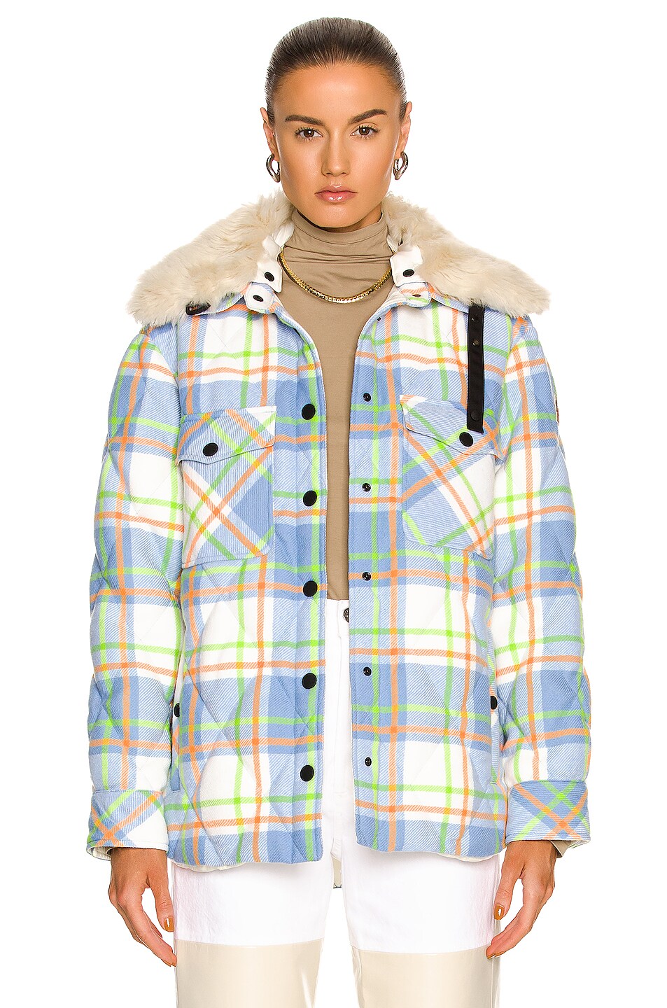 Image 1 of Moncler Grenoble Curienne Jacket in Blue Plaid