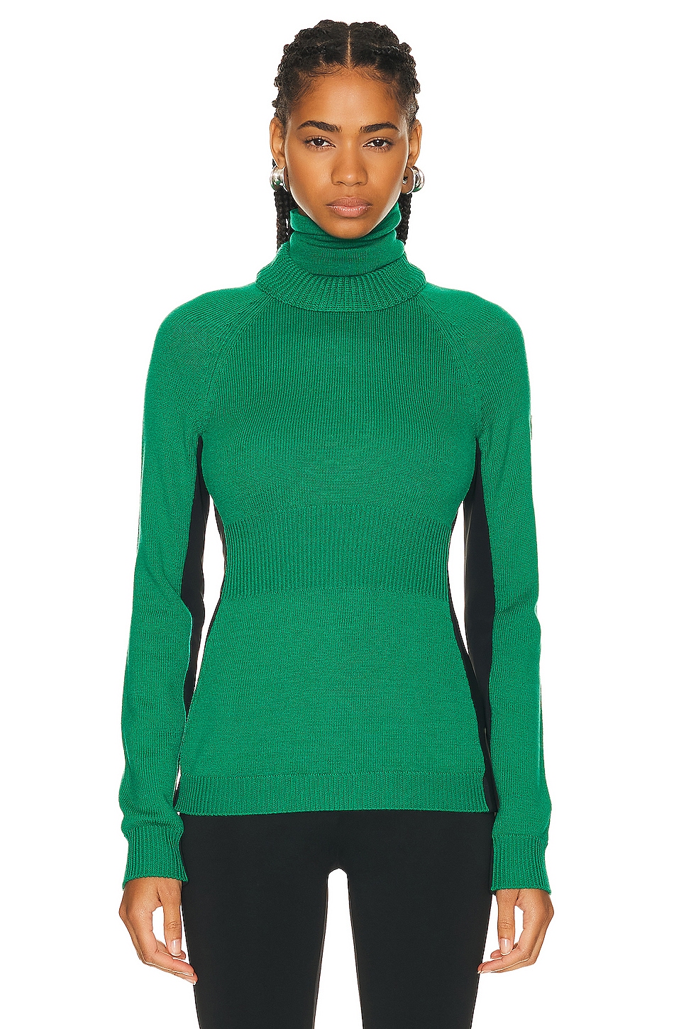 Image 1 of Moncler Grenoble Long Sleeve Turtleneck Top in Green