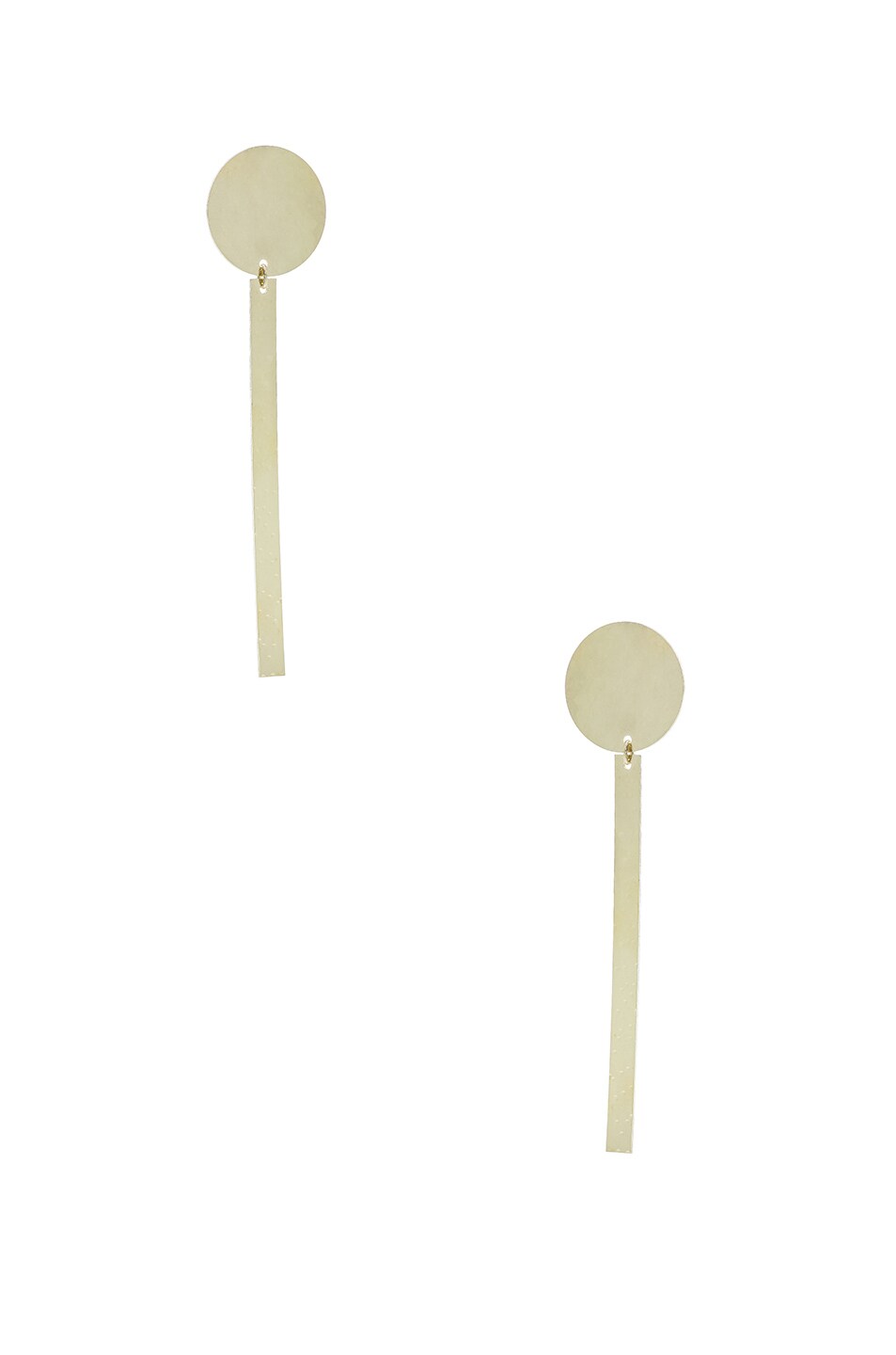 Image 1 of Modern Weaving Sundial Earrings in Brass