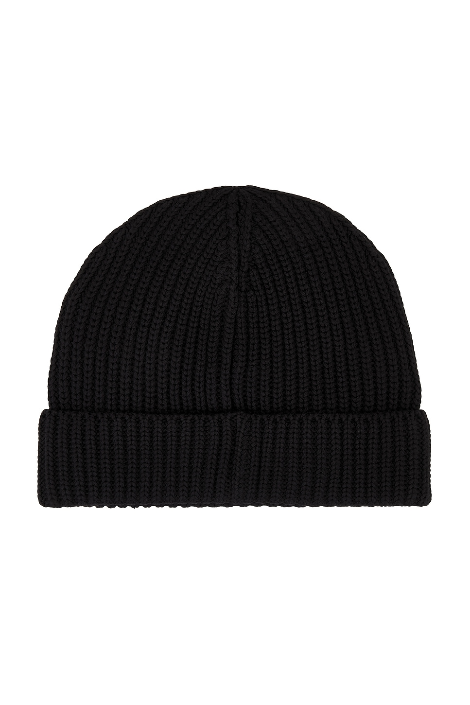 Moncler Wool-blend Logo Patch Beanie In Black