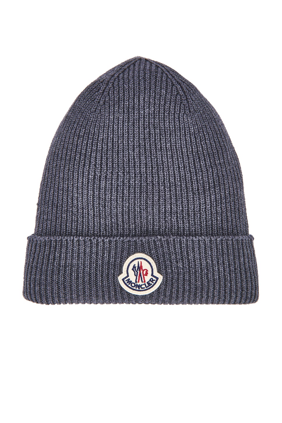 Moncler Logo Beanie In Blue