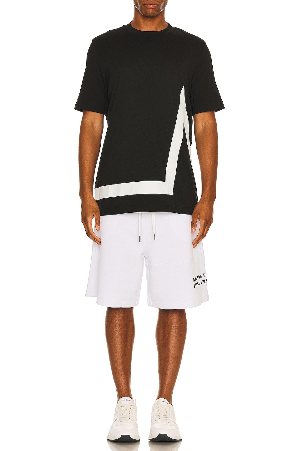 Image 1 of Moncler Sweat Shorts in White