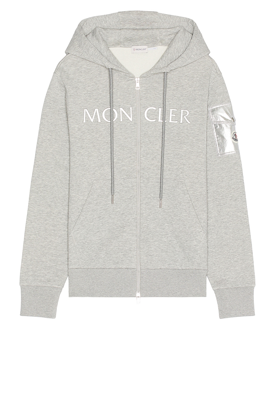 Image 1 of Moncler Zip Up Hoodie In Grey in Grey