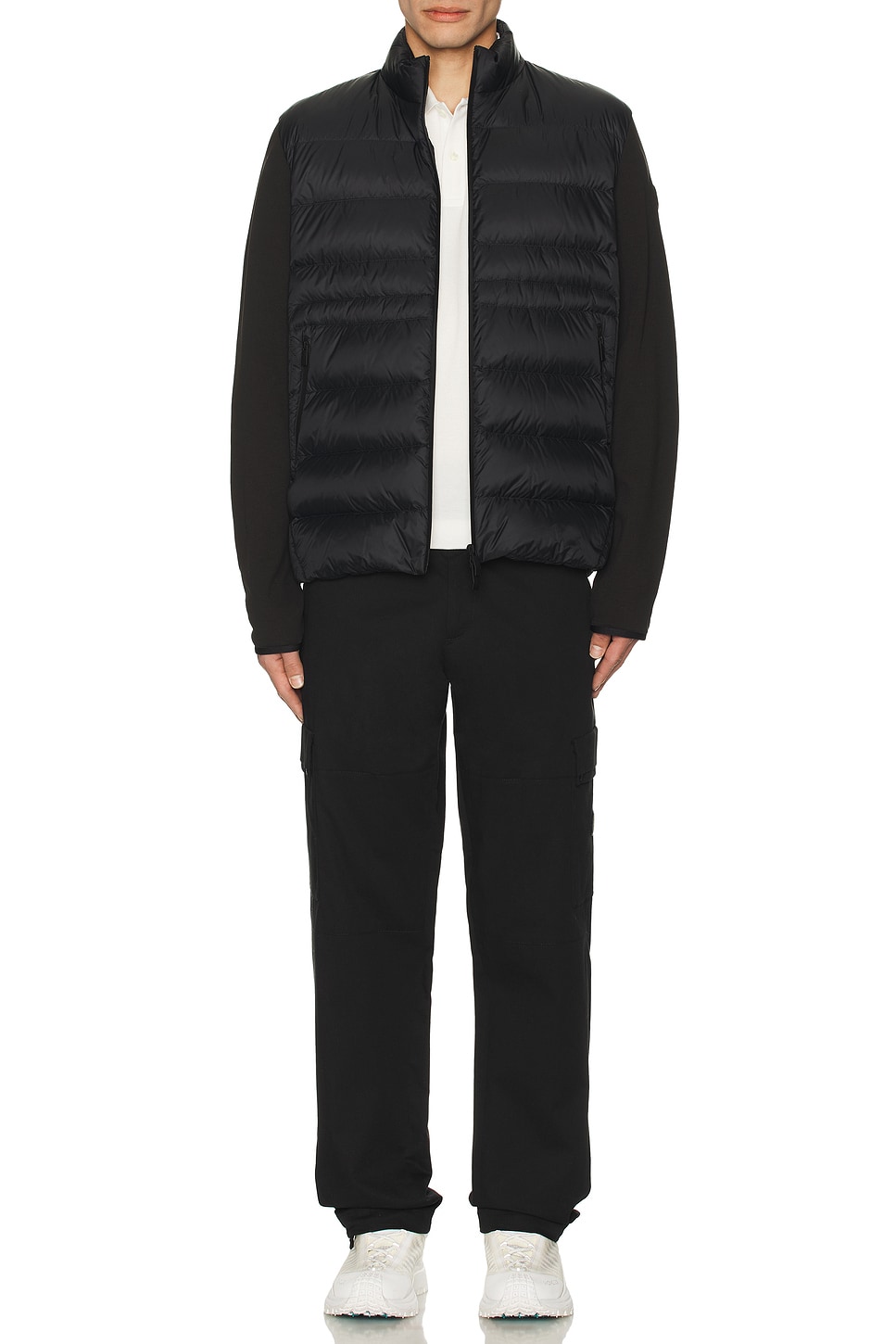 Image 1 of Moncler Zip Up Cardigan in Black