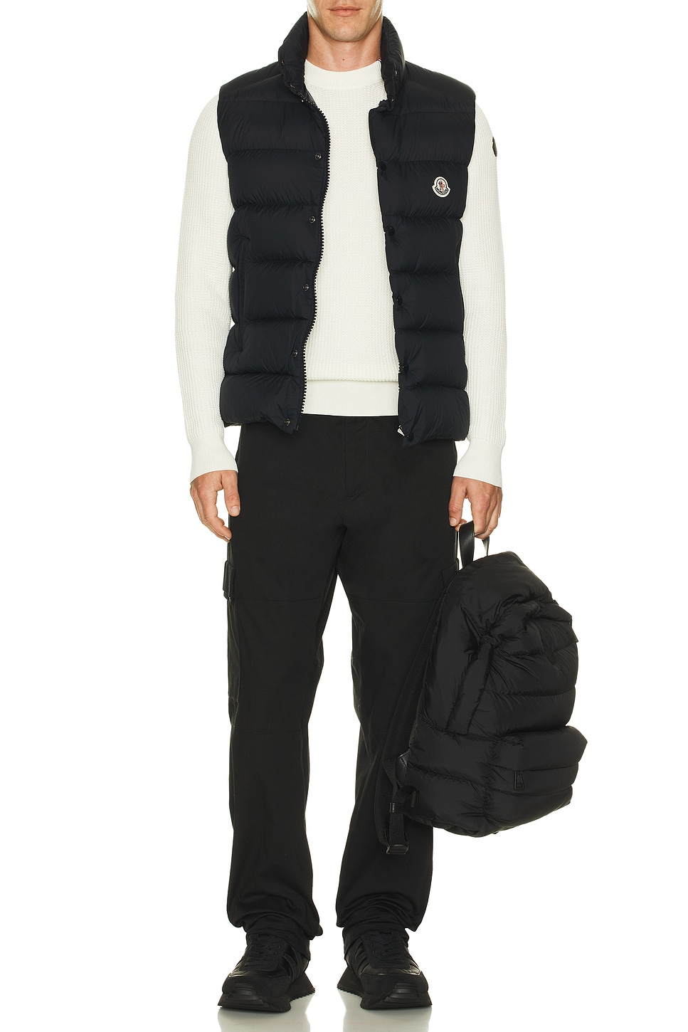 Image 1 of Moncler Crew Neck Sweater in Jet Stream