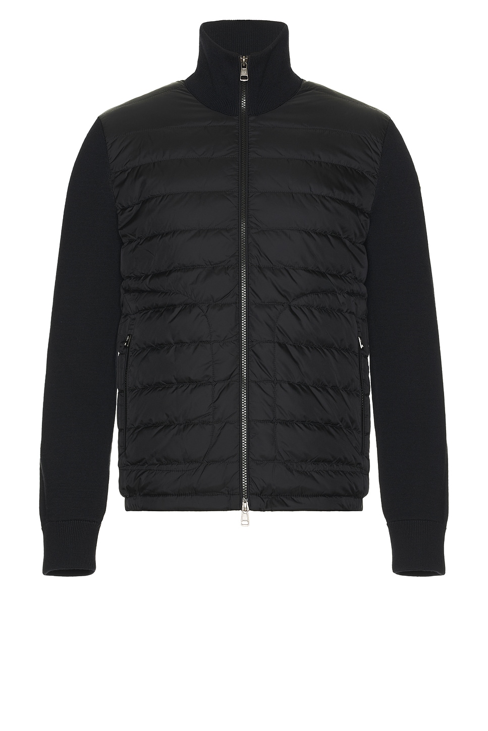 Image 1 of Moncler Zip Up Cardigan in Black
