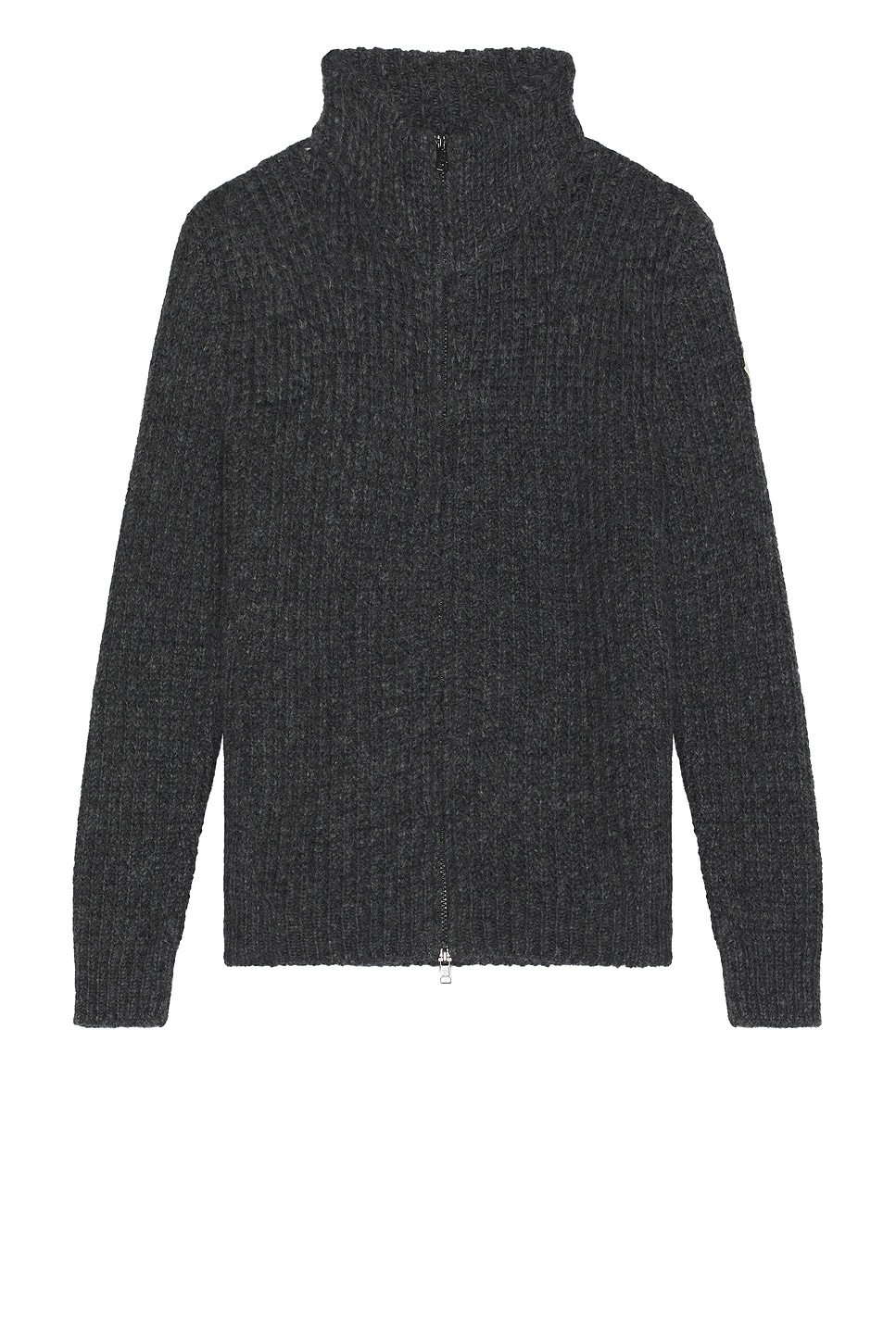 Moncler Zip Cardigan In Gray