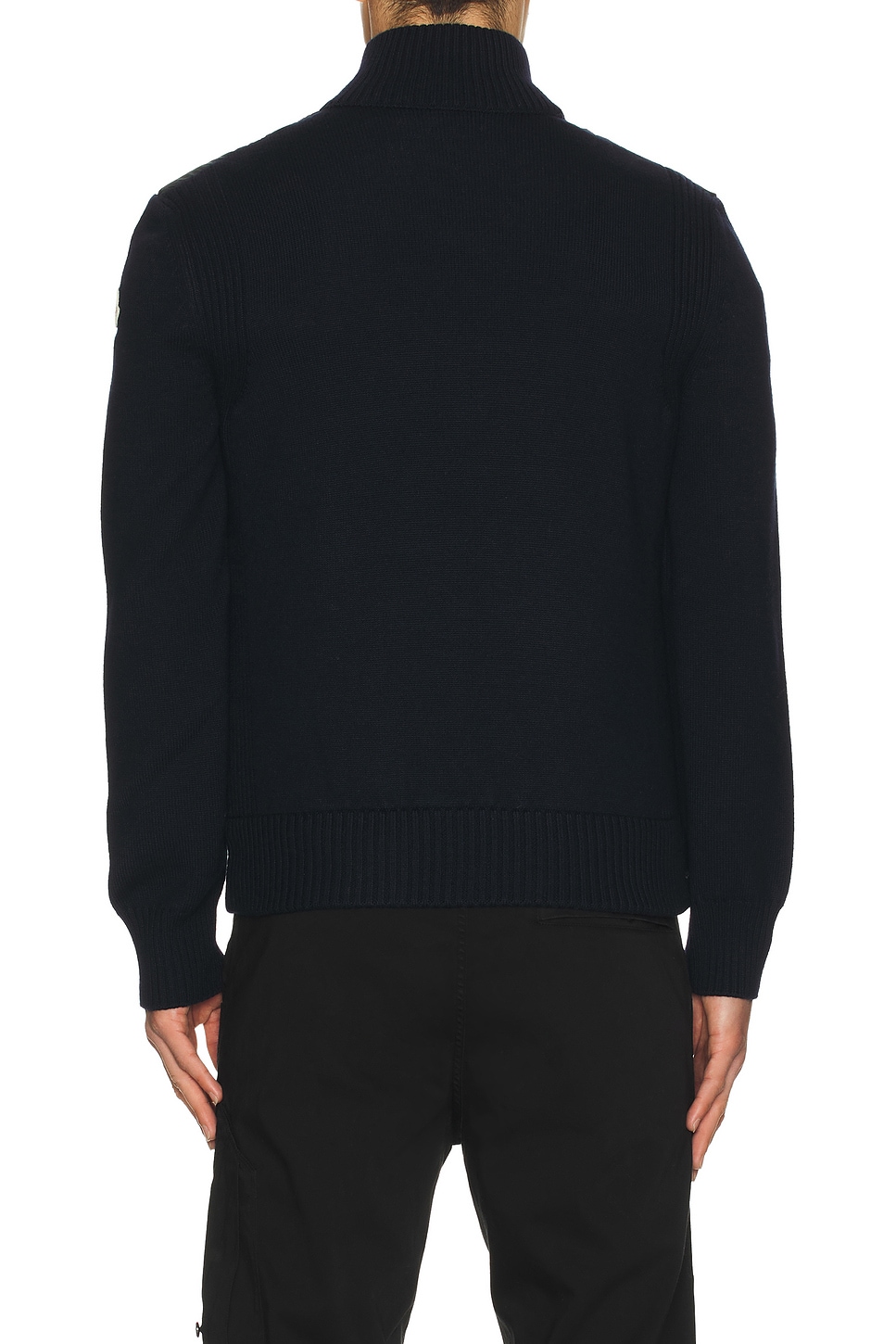 Moncler Zip Up Cardigan In Blue