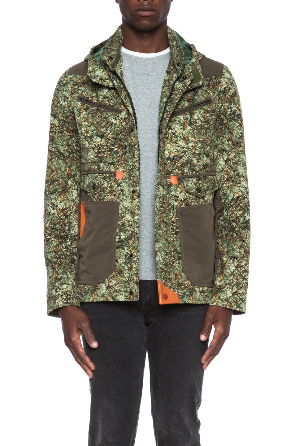 Image 1 of Moncler Steinbok Poly Jacket in Green Camo