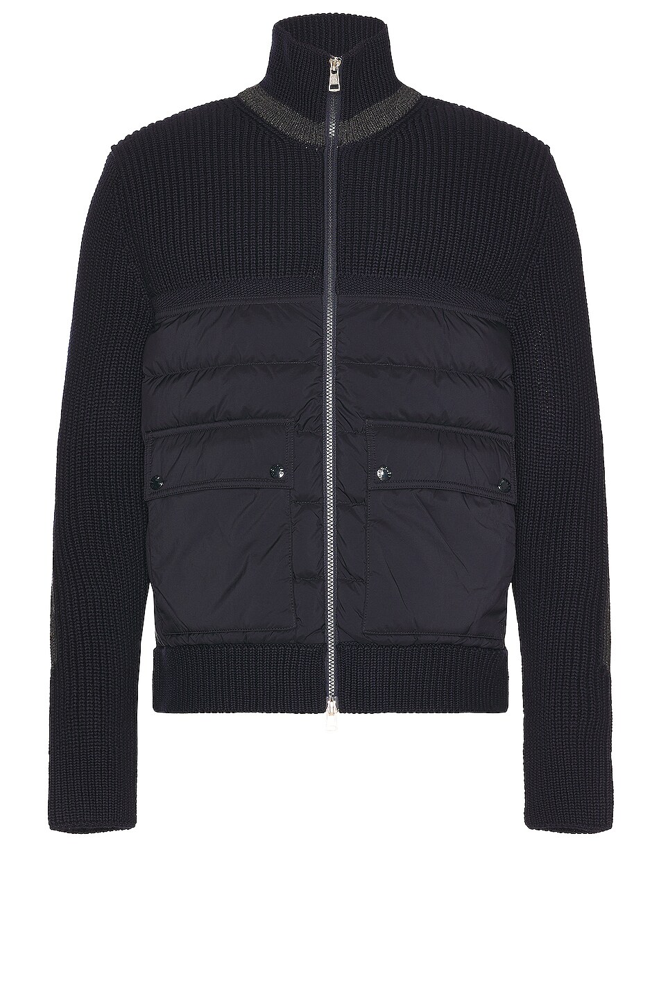 Image 1 of Moncler Puffer Cardigan in Navy