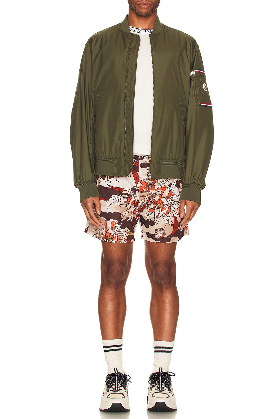 Image 1 of Moncler Bharani Bomber in Olive