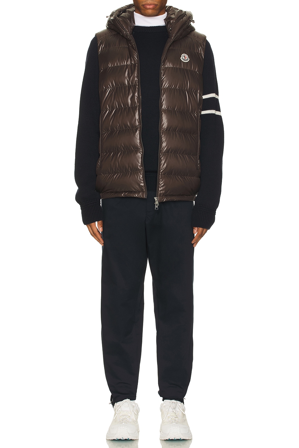 Image 1 of Moncler Barant Vest in Dark Brown