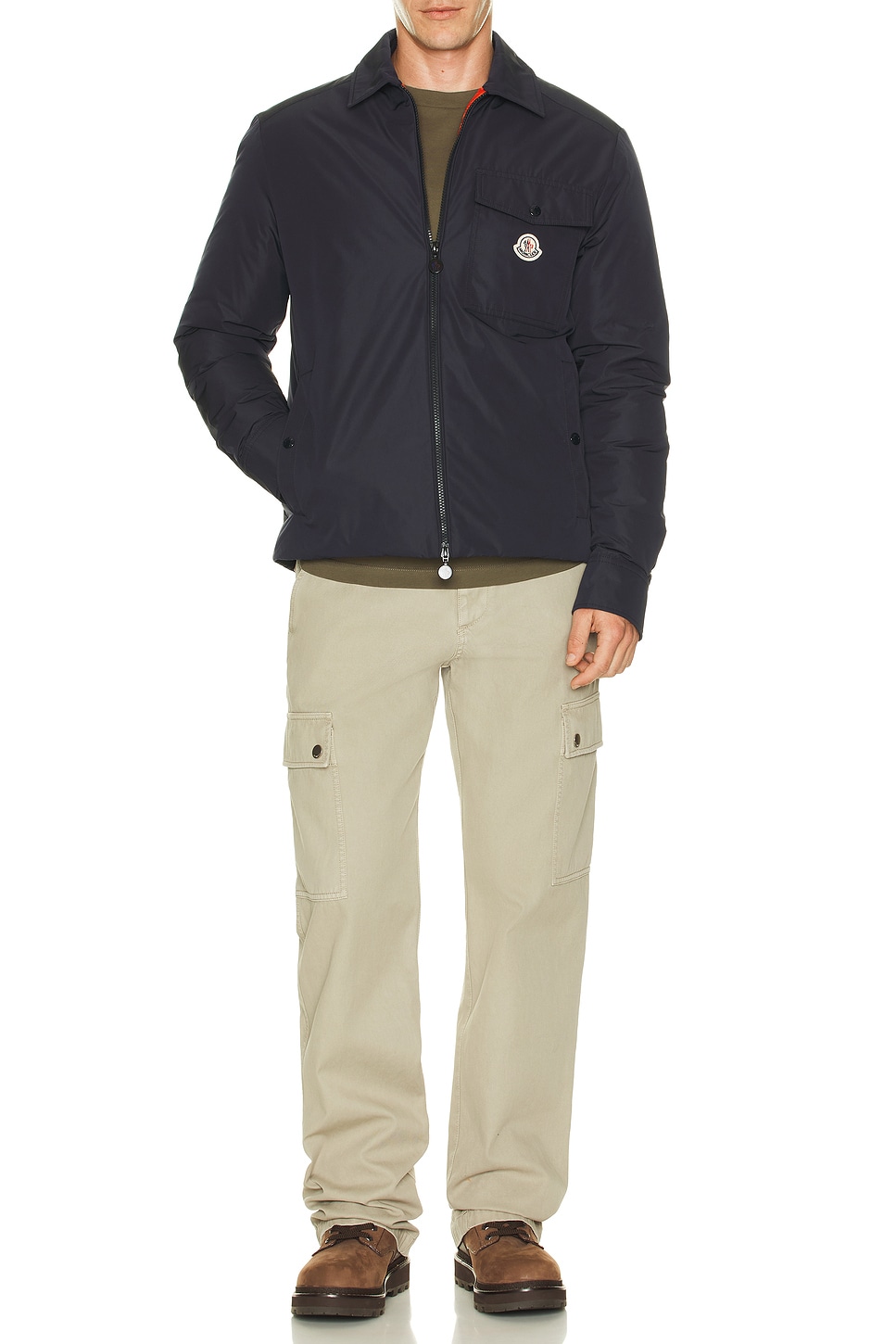 Image 1 of Moncler Vigeon Shirt Jacket in English Blue