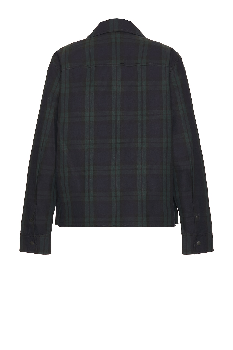 Moncler Plaid Long Sleeve Shirt In Black