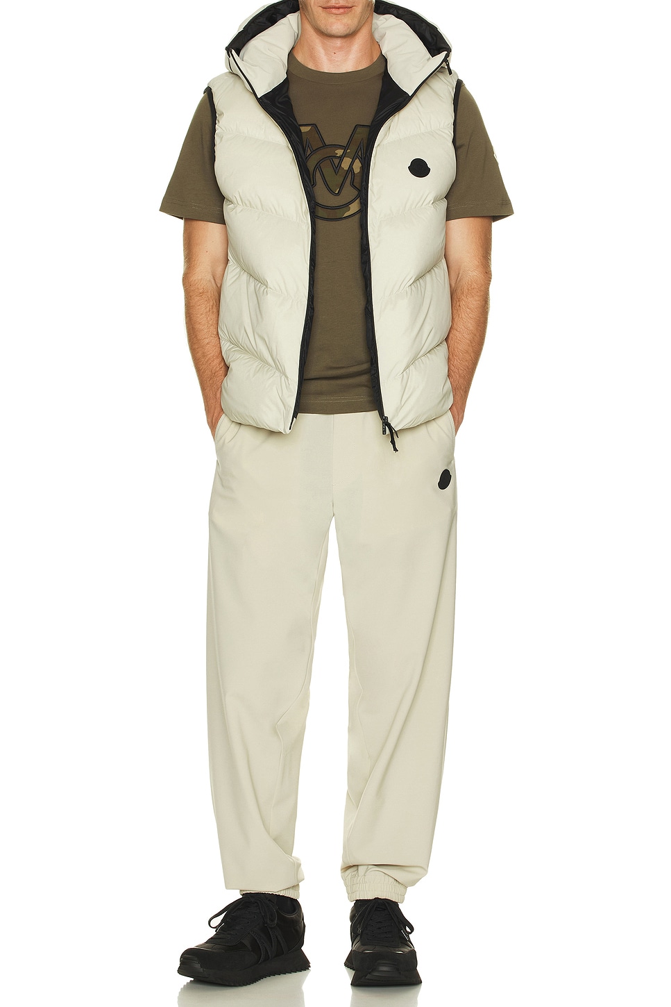 Image 1 of Moncler Guersac Puffer Vest in Agate Gray
