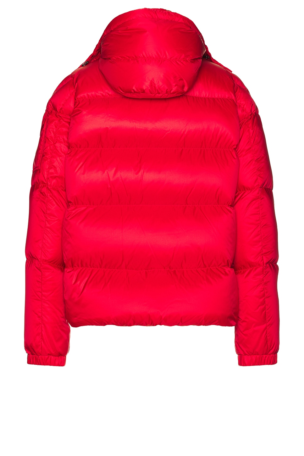 Moncler Quilted Down Jacket With Detachable Hood In Red
