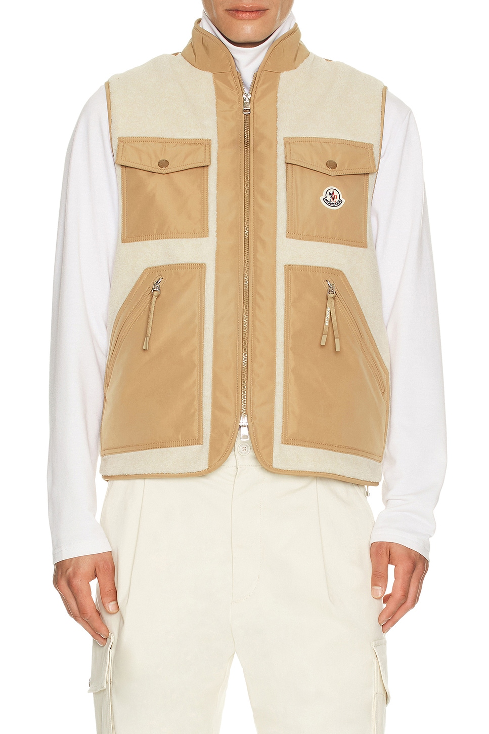 Image 1 of Moncler Karakai Vest in Golden Sand
