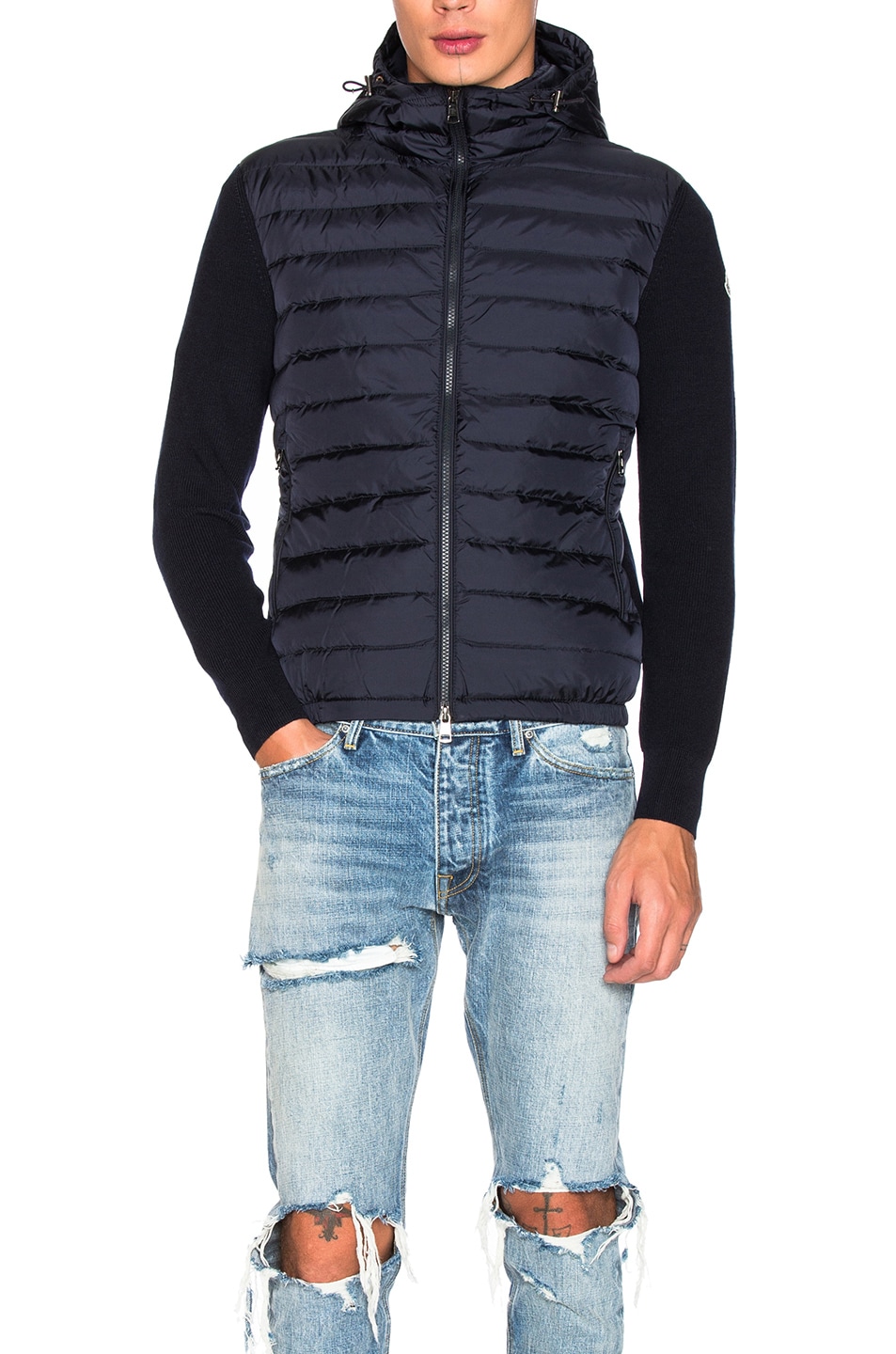 Image 1 of Moncler Maglione Tricot Cardigan in Navy