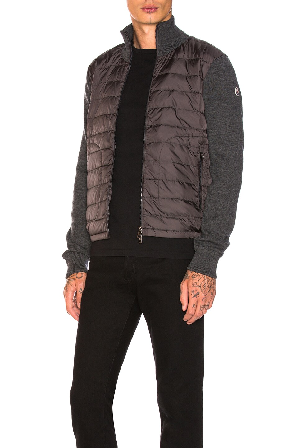 Image 1 of Moncler Cardigan Sweater in Charcoal