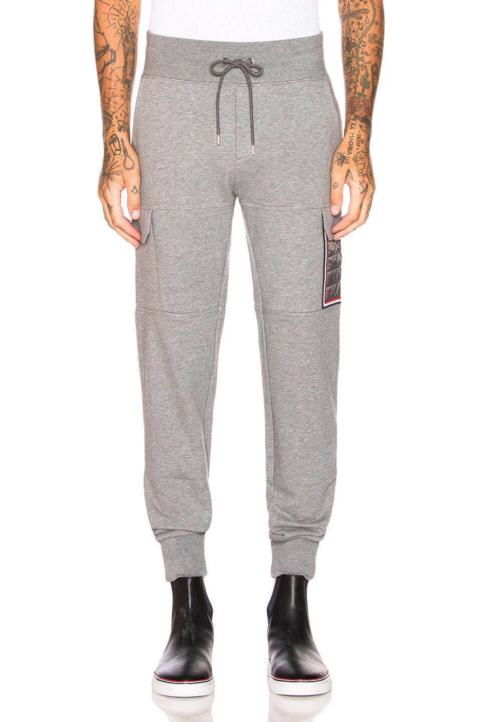 Image 1 of Moncler Cargo Sweatpants in Grey