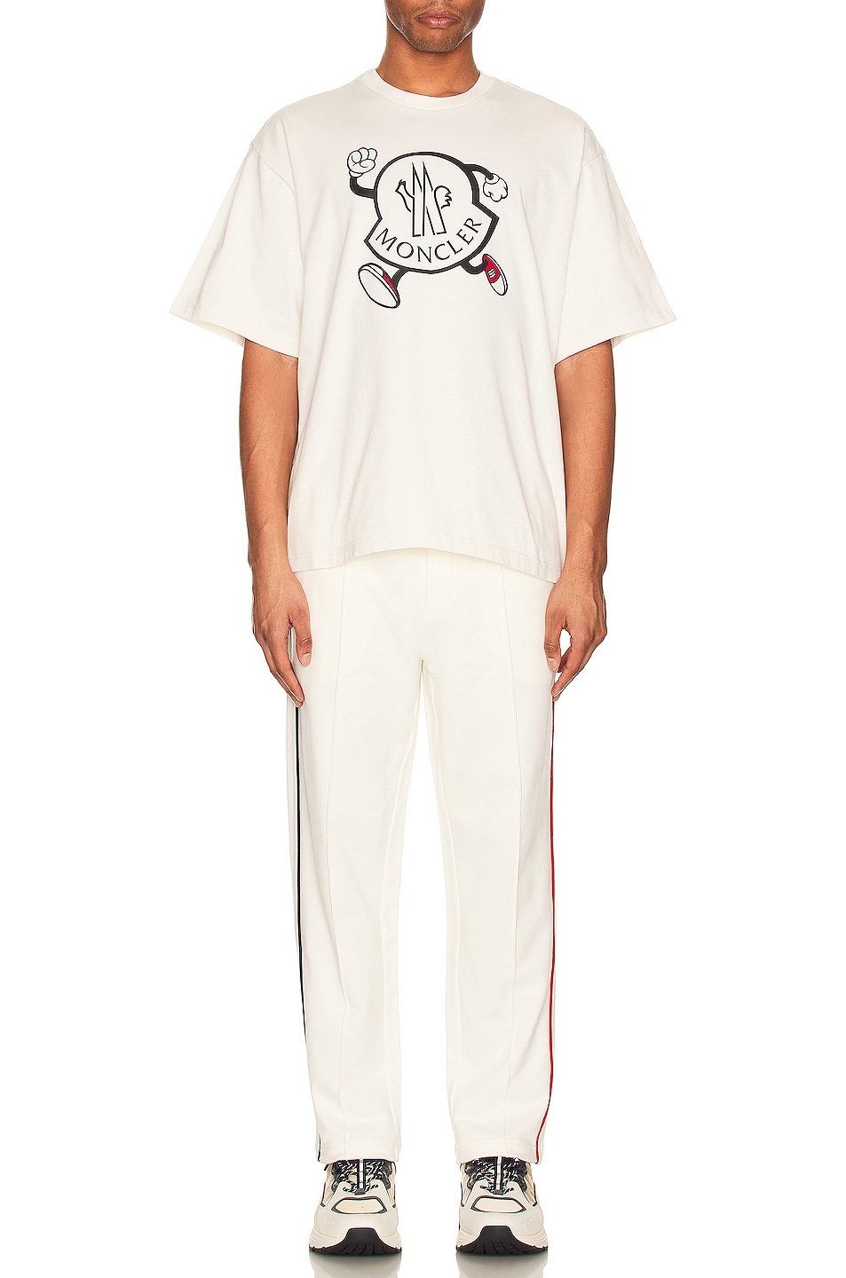 Image 1 of Moncler Sweat Bottoms in White