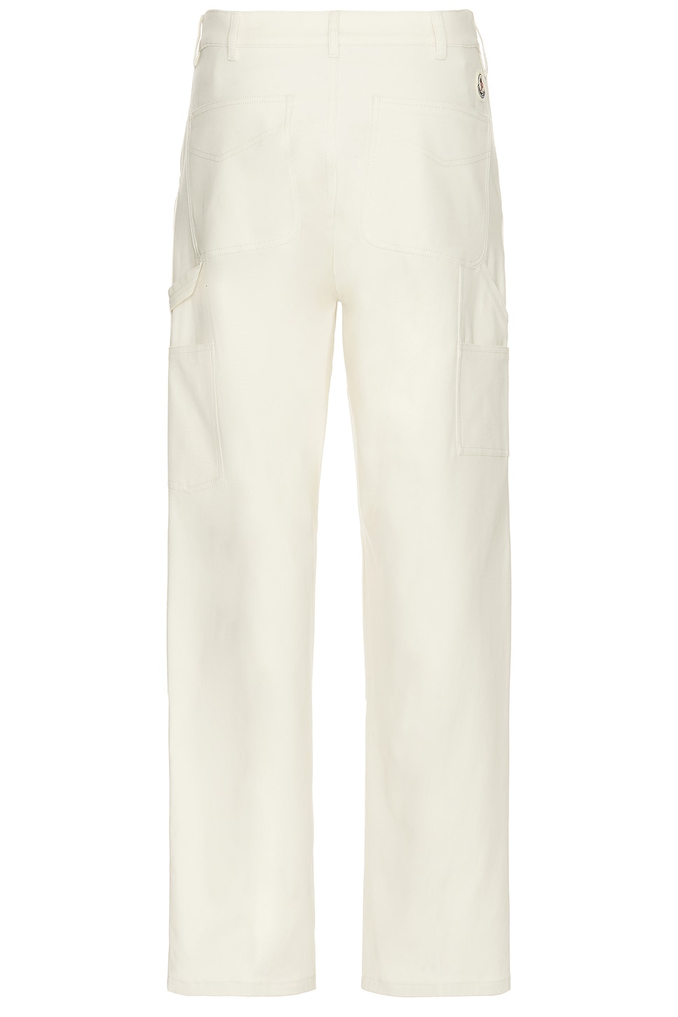 Shop Moncler Trousers In White