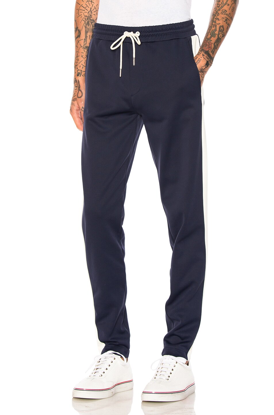 Image 1 of Moncler Track Pants in Navy