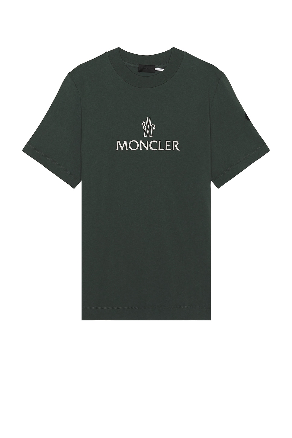 Image 1 of Moncler Short Sleeve Logo T-shirt in Kombu Green