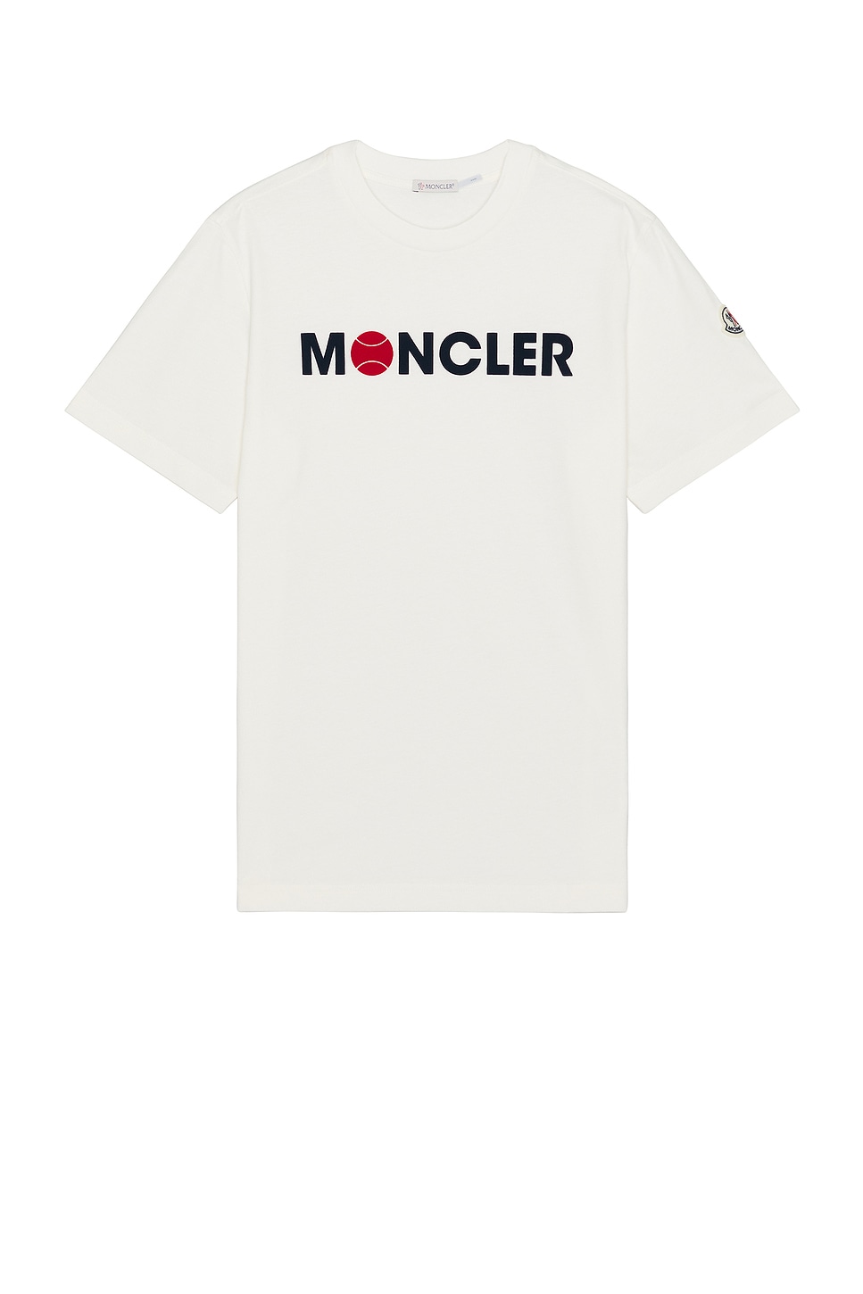 Image 1 of Moncler Short Sleeve Logo T-shirt in Silk White