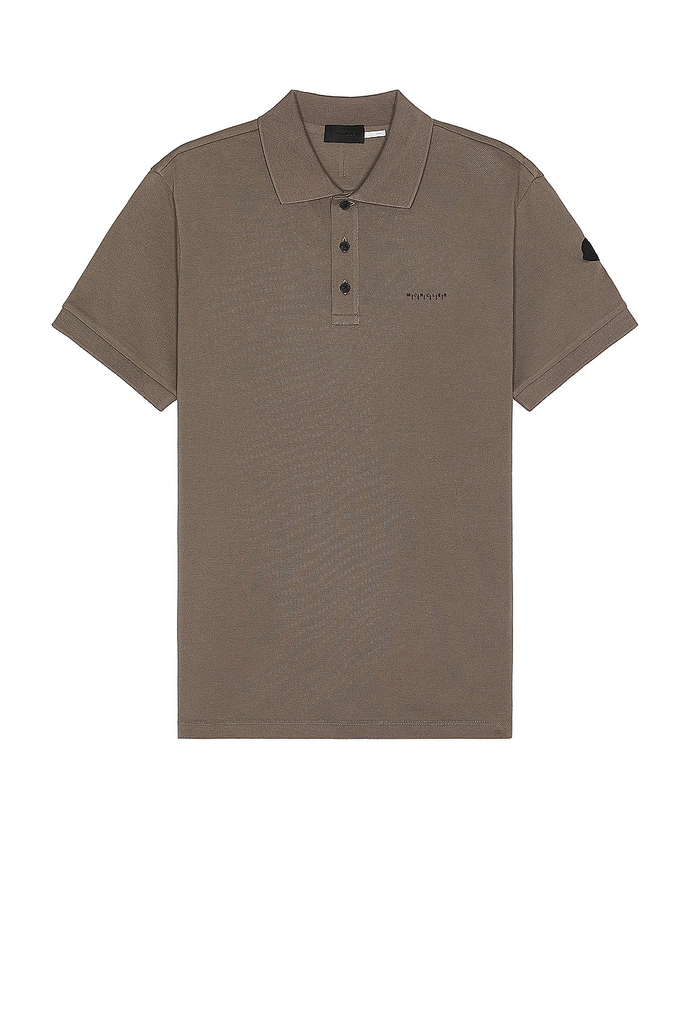 Image 1 of Moncler Short Sleeve Polo in Taupe Gray