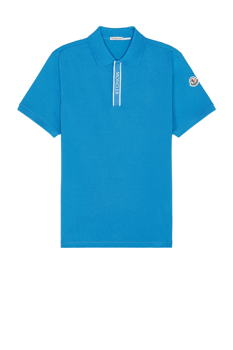 Image 1 of Moncler Short Sleeve Polo in Azure