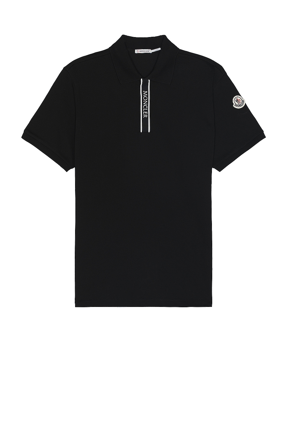 Moncler Short Sleeve Polo in Black